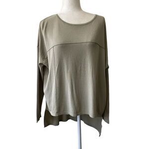 Dixie Made in Italy Sweater Oversized High Low Drop Shoulder Top